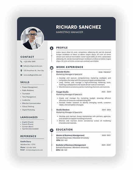 Sound CV cover letter builder preview