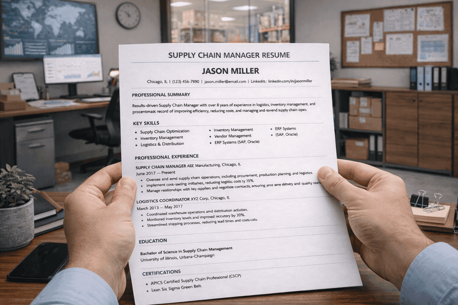 Supply Chain Manager Resume Guide: Format, Skills & ATS Tips