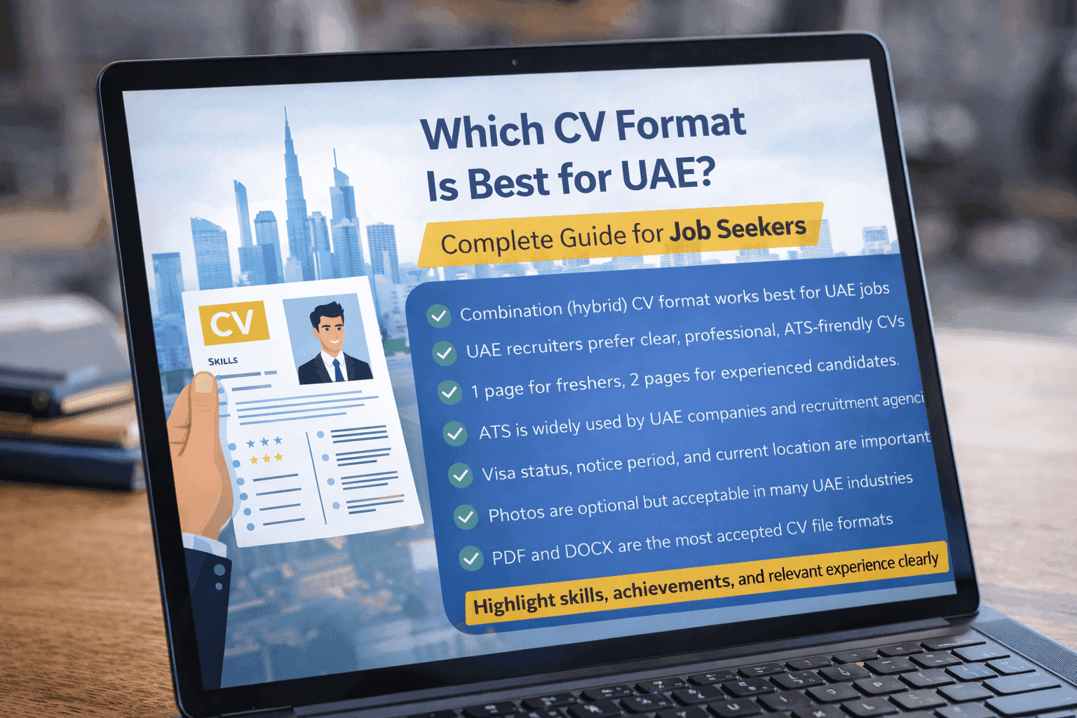 Which CV Format Is Best for UAE? Complete Guide for Job Seekers