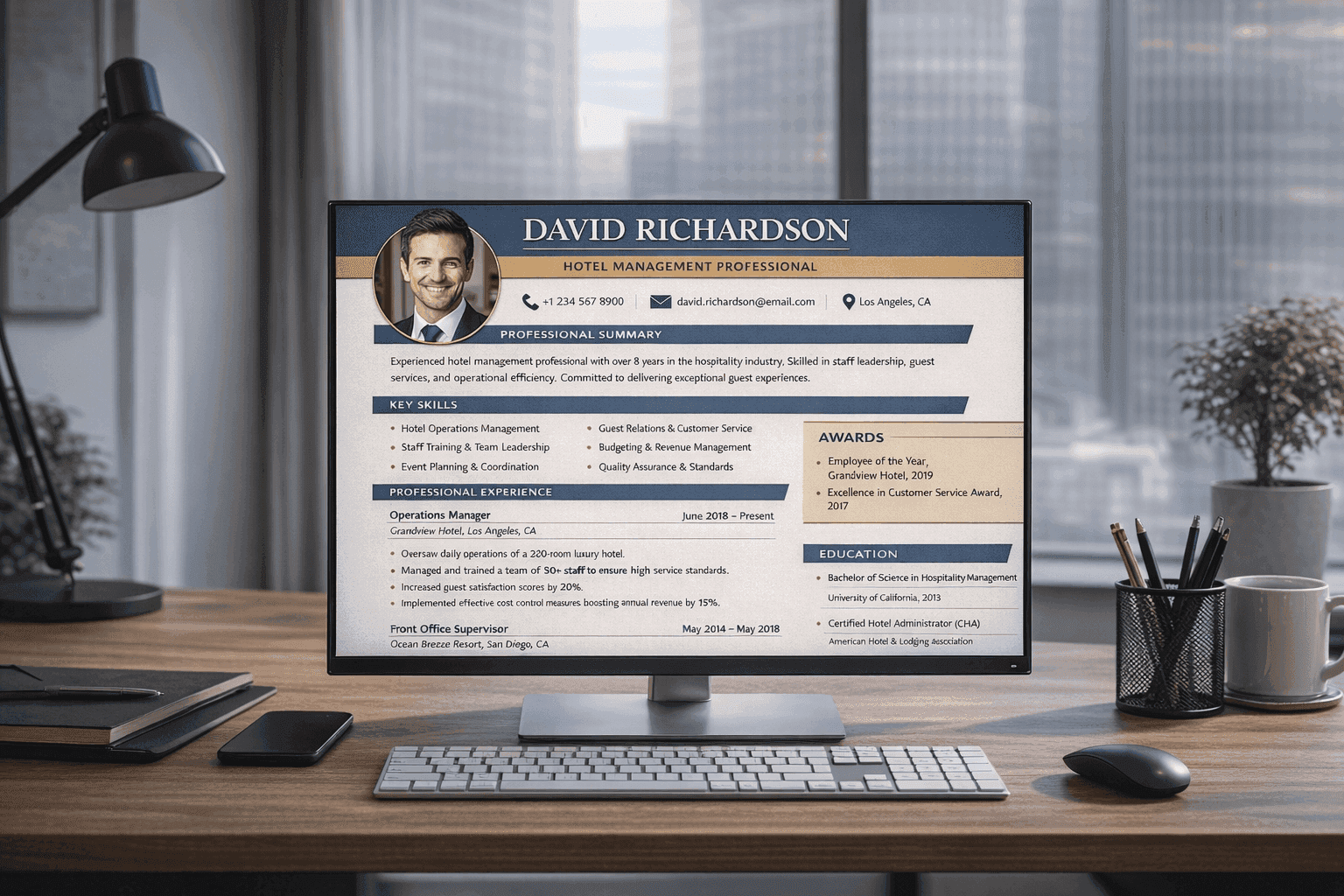 Resume Format for Hotel Management | Skills, Experience & Examples