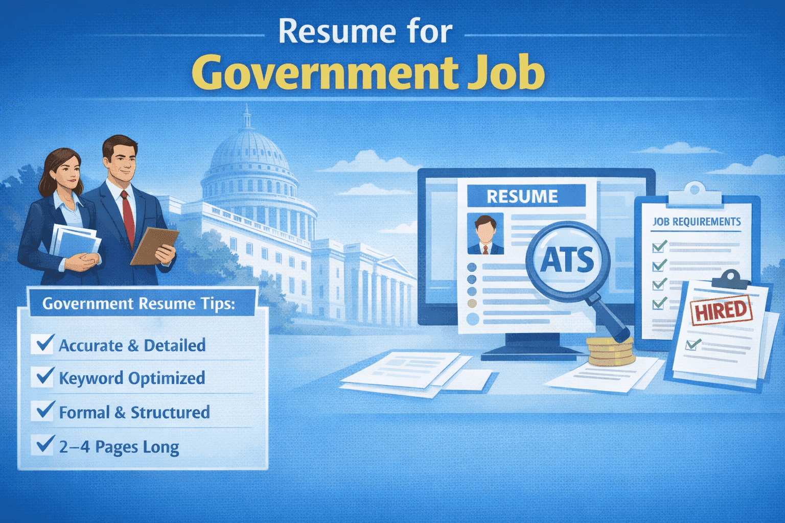 Resume for Government Job: Federal Resume Format Guide