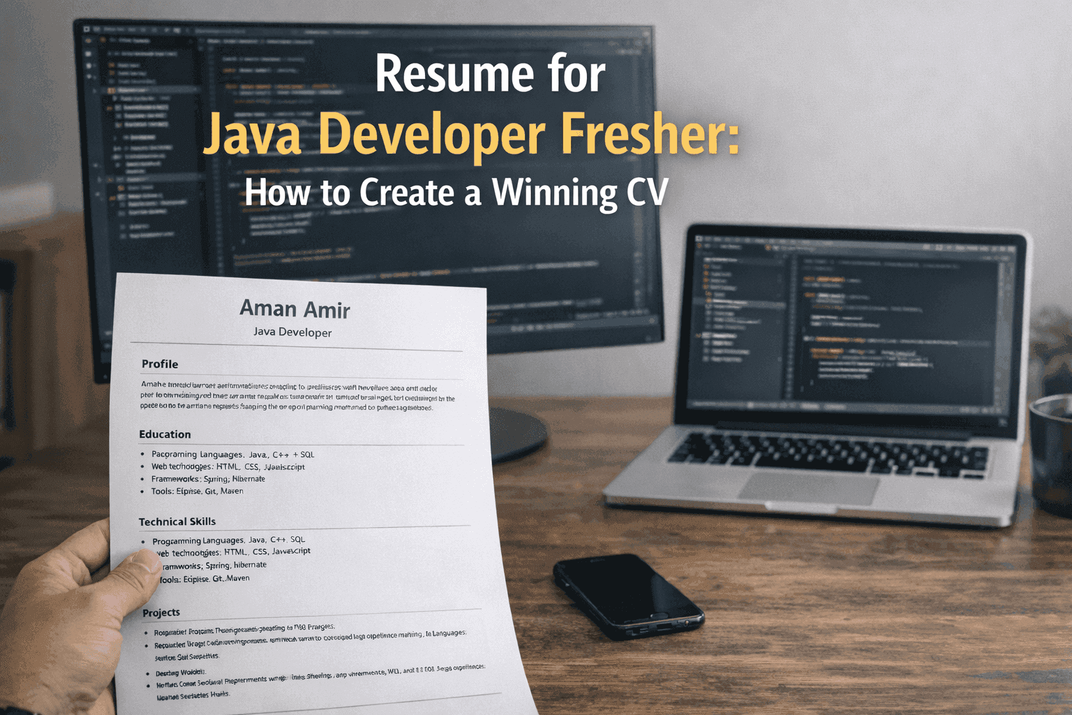 Resume for Java Developer Fresher: Winning CV Guide