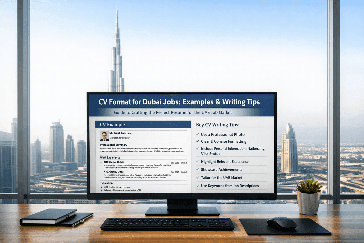 CV Format for Dubai Jobs: Examples, Writing Tips & UAE Resume Guide