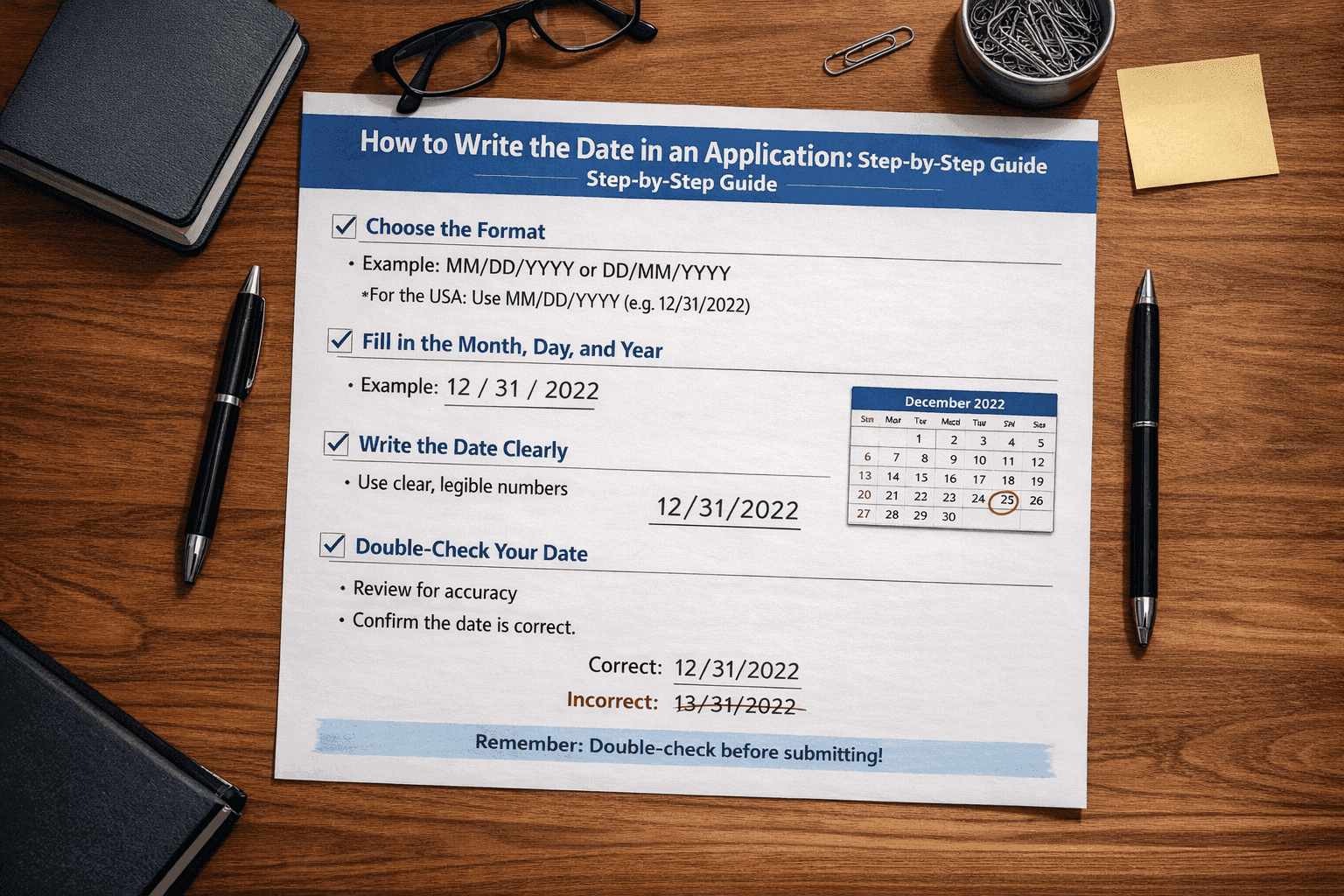 How to Write the Date in an Application (Step-by-Step Guide)