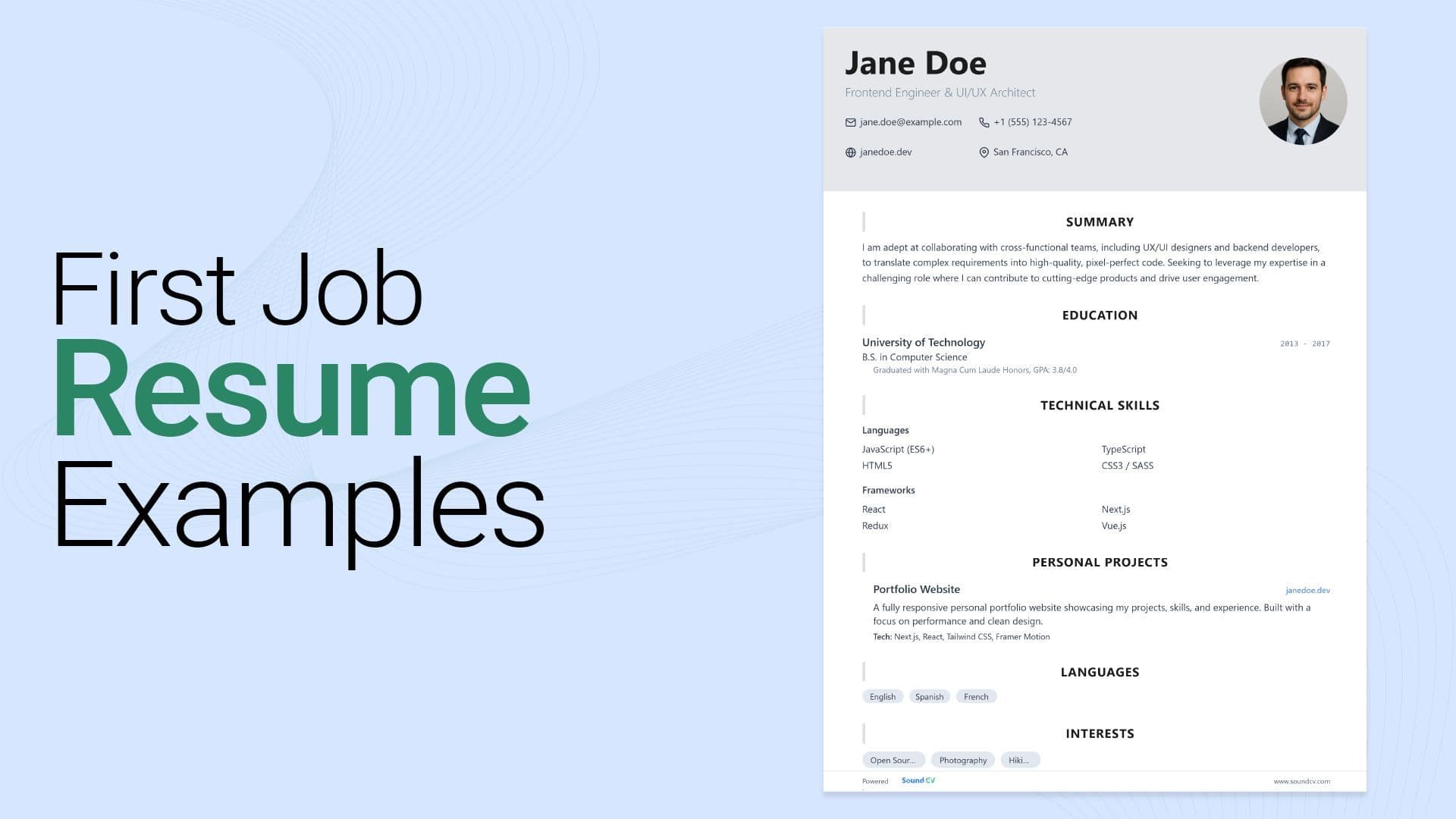 First Job Resume Examples with Samples & Writing Tips
