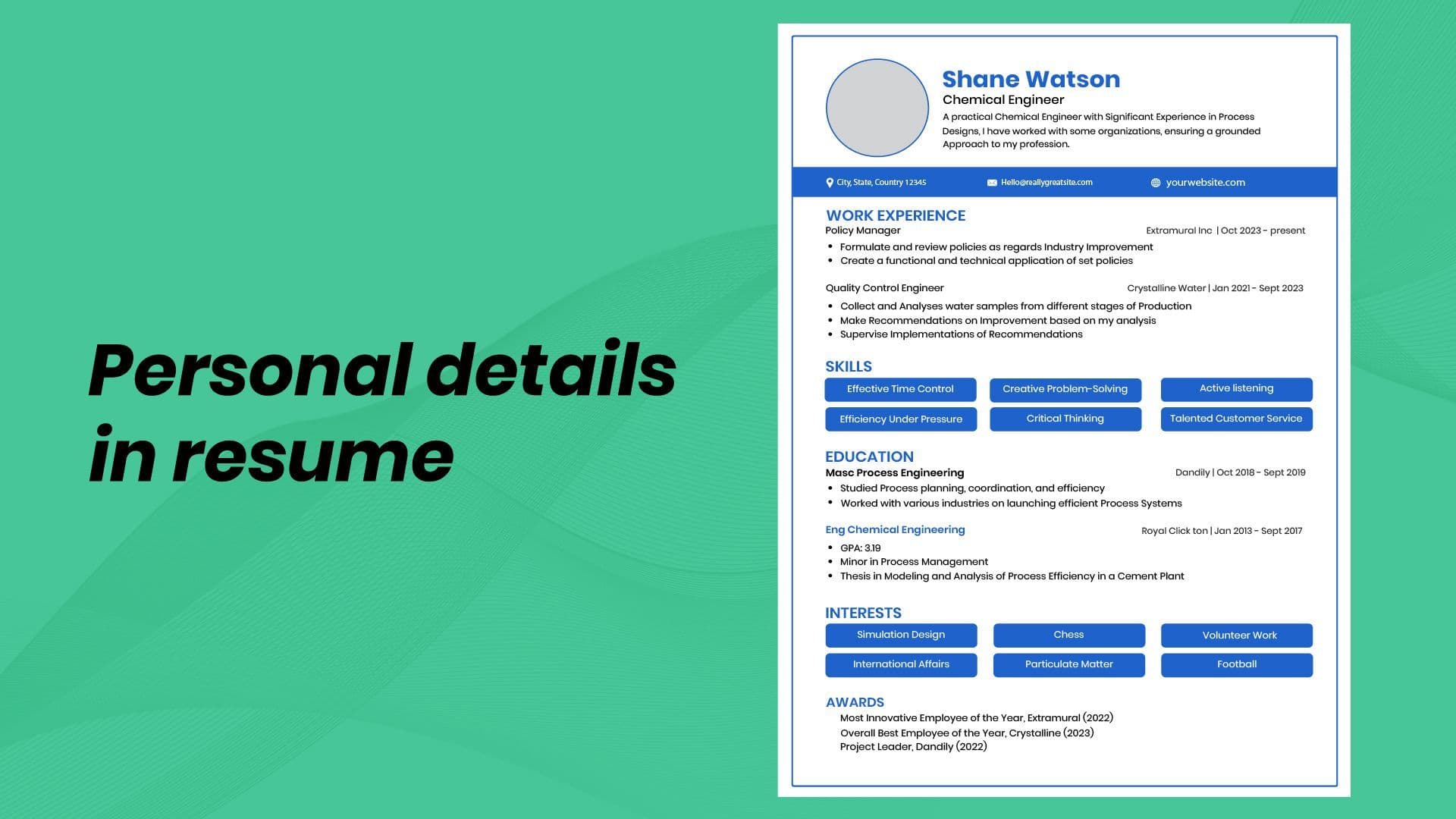 Personal Details in Resume with Examples in 2026